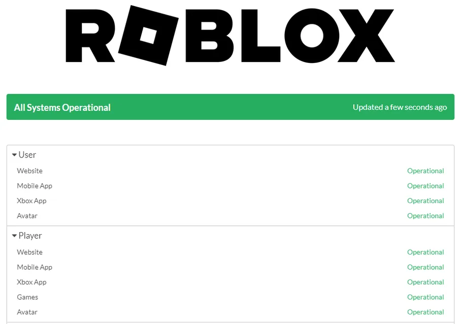 verify the roblox server status