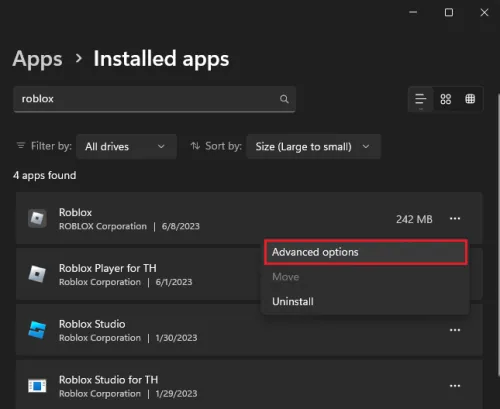 installed apps settings