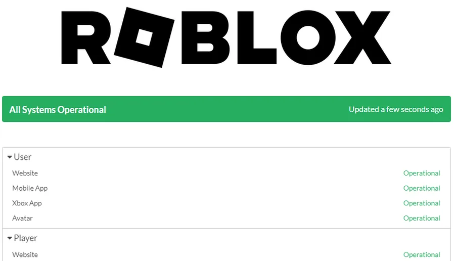 verify the Roblox server status