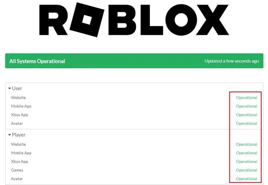 Roblox Server Status