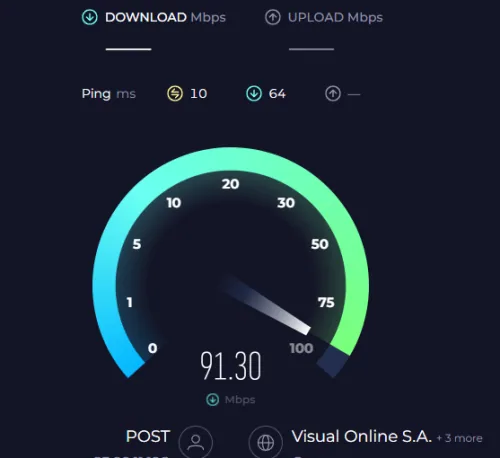 test internet connection speed
