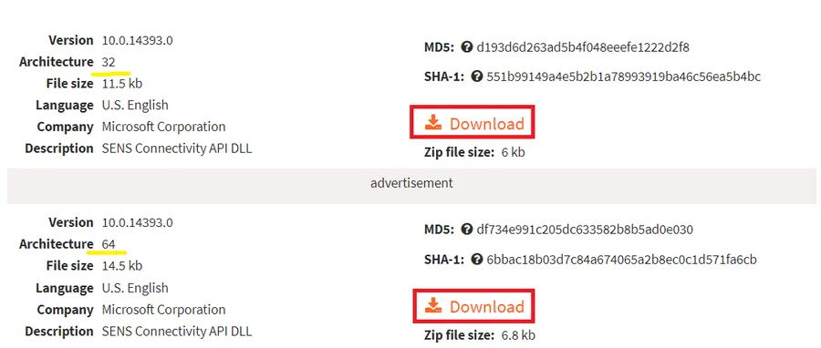 download the dll file