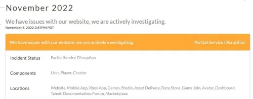 Roblox Server Status