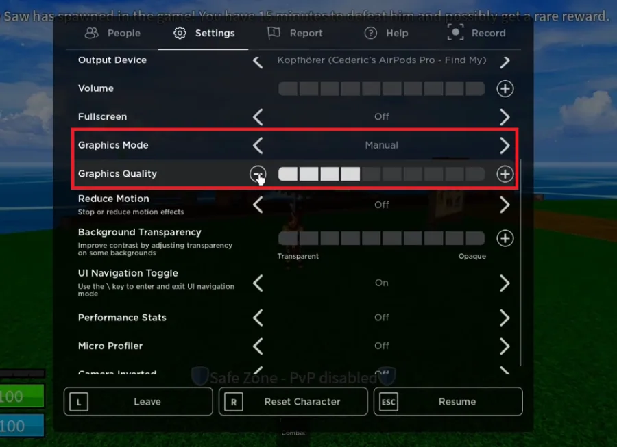 roblox graphics settings