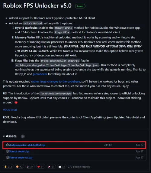 download fps unlocker roblox