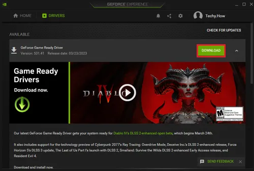 update graphics driver