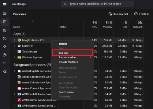 end cpu intensive tasks