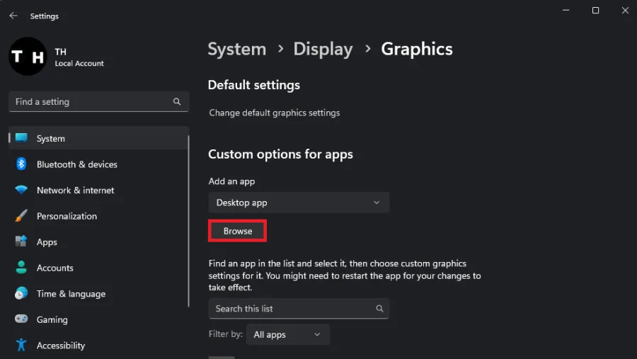 browse for apps