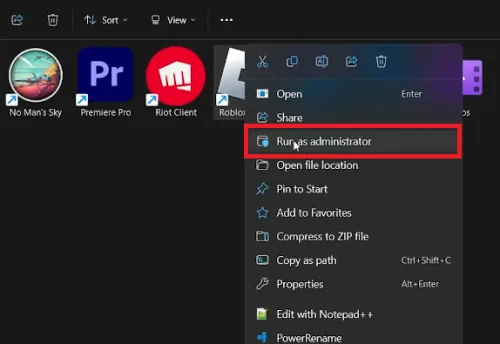 run as administrator