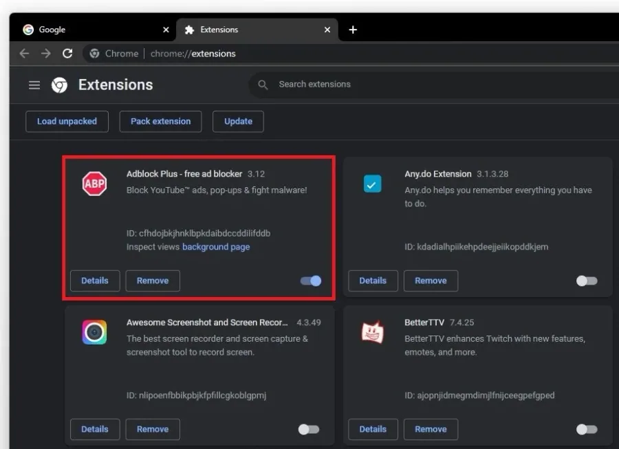 Disable Ad Blocker for your browser