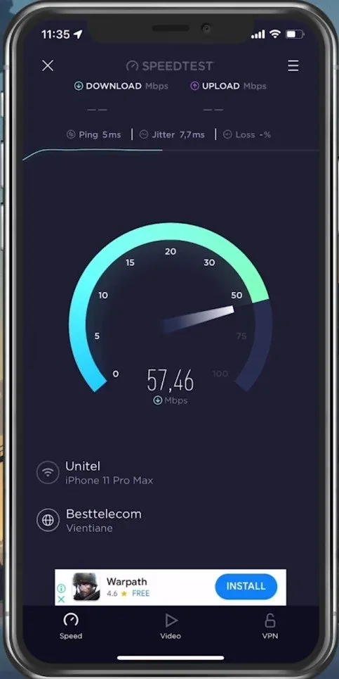 Test your internet connection speed