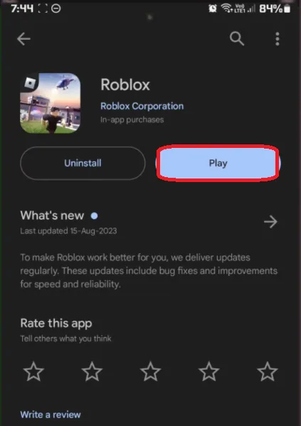 update roblox app