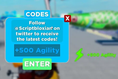 Code entry field in Muscle Legends