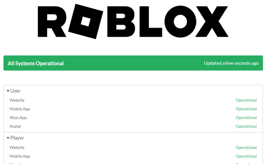 Verify the Roblox Server Status