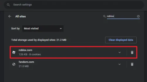 clear the roblox data