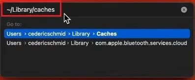 Delete Mac OS Caches Folder
