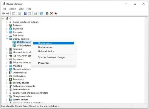 Device Manager > Network Adapters > Update Driver