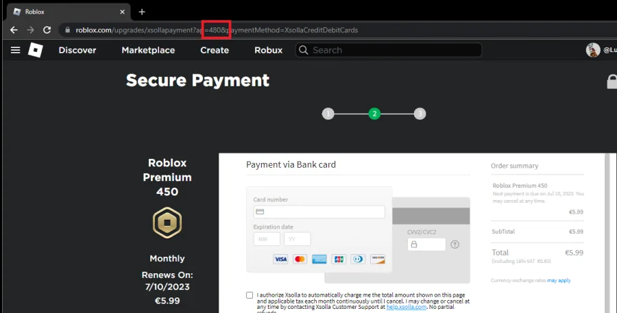 change your roblox URL