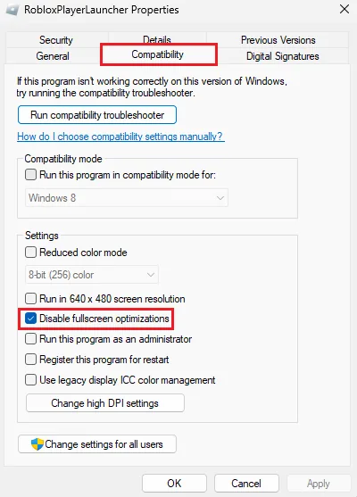 roblox compatibility settings