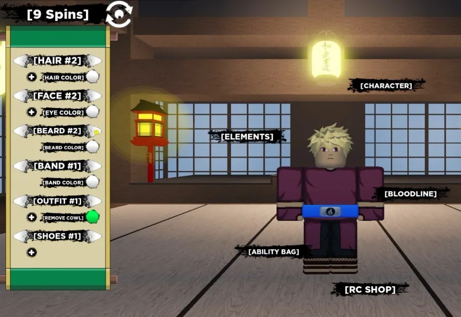 Change Shindo Life Character