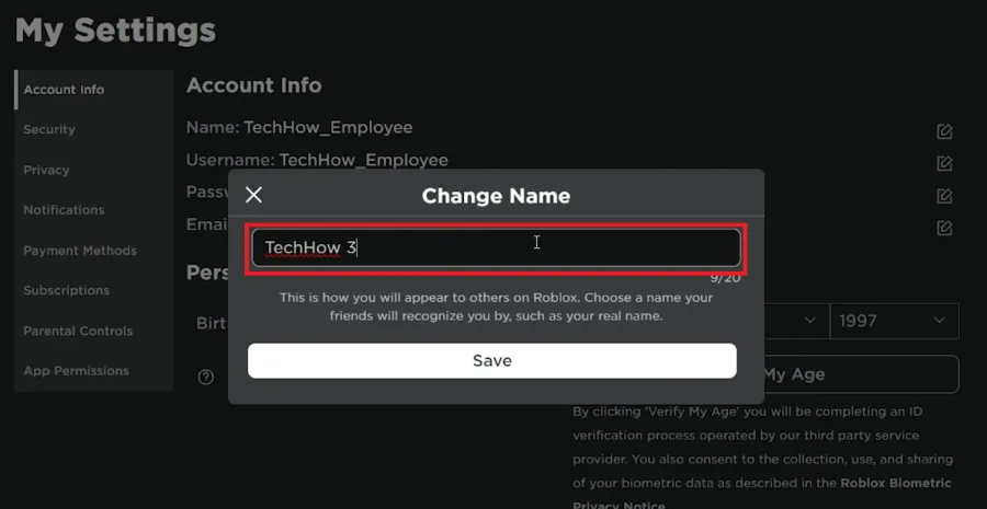 add spaces to name