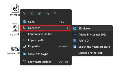 In your File Explorer, name the object and select a save location