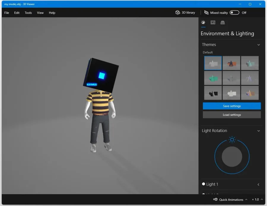 Exported Roblox Chatacter model
