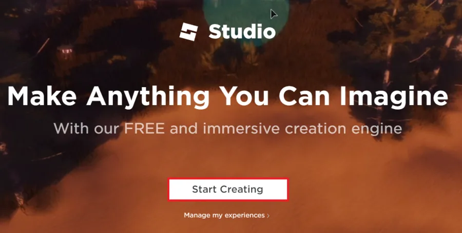 Roblox.com/create > Start Creating