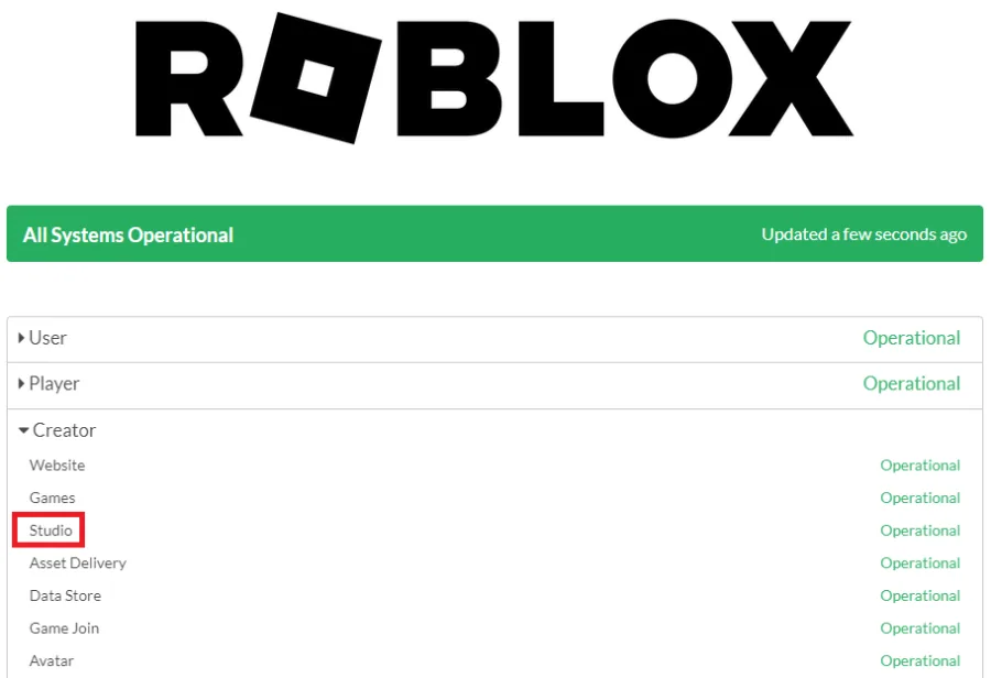Roblox Server Status Preview