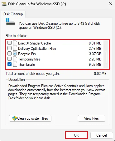 disk cleanup tool
