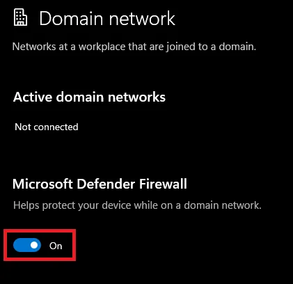 disable firewall