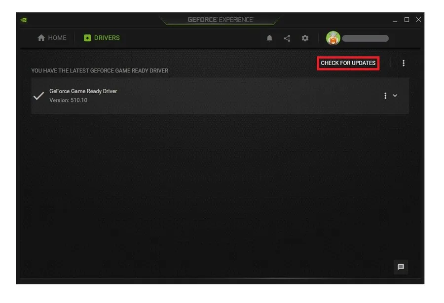 GeForce Experience > Drivers > Download