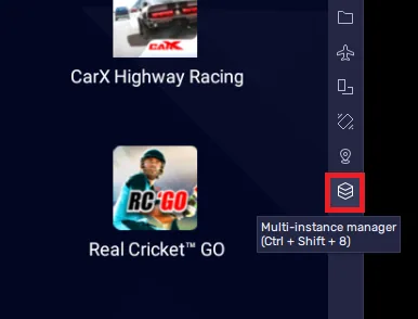 BlueStacks Menu > Multi-Instance Manager