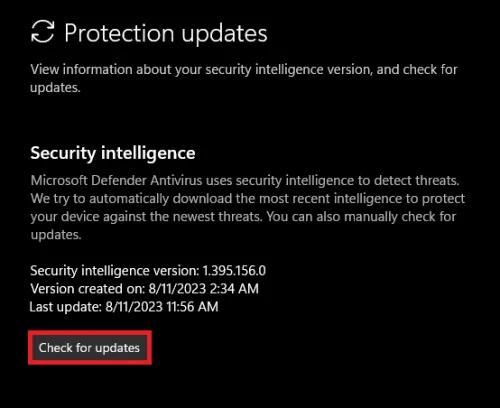 windows protection updates