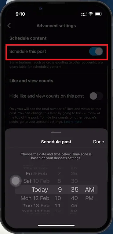 schedule this post
