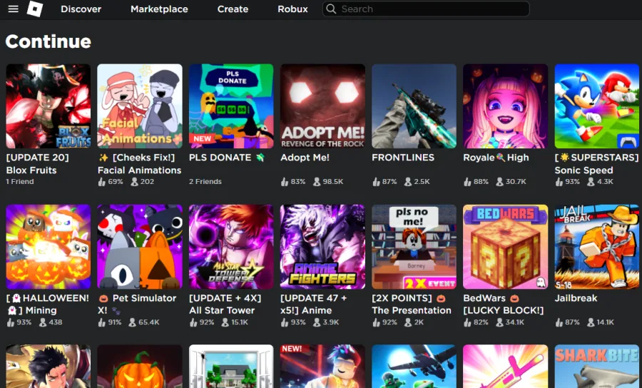 roblox continue section