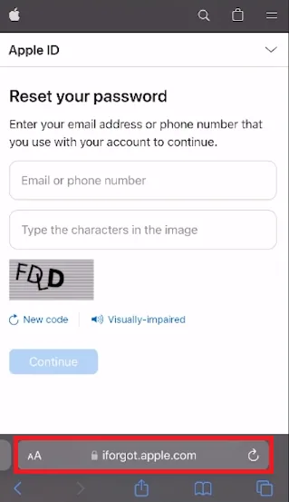 reset your password