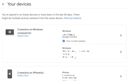 google your devices