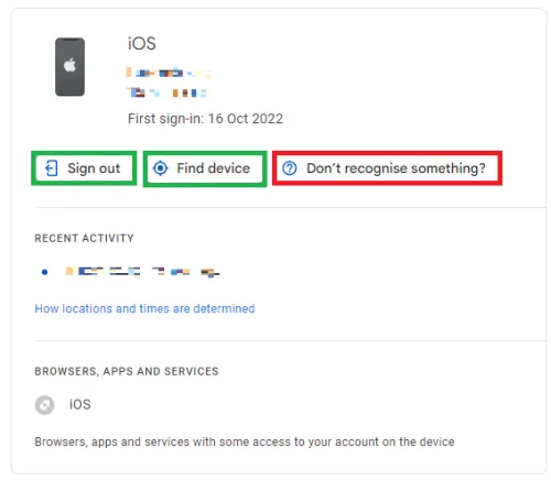 sign out devices