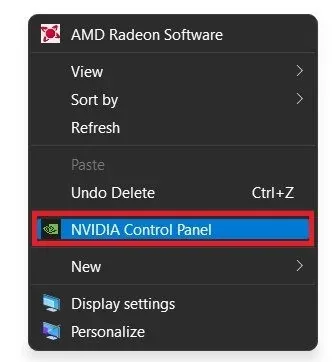 Adjust the NVIDIA Control Panel Settings