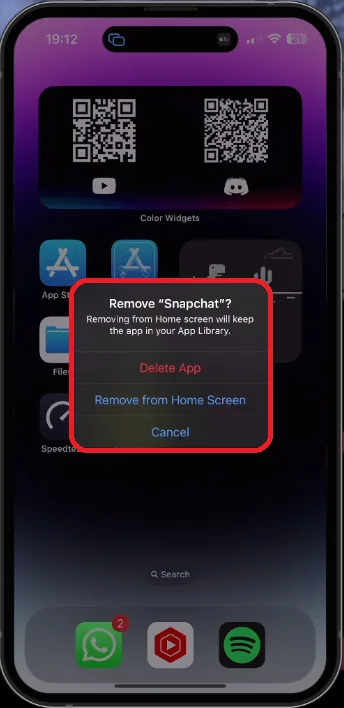 delete the Snapchat app and redownload it
