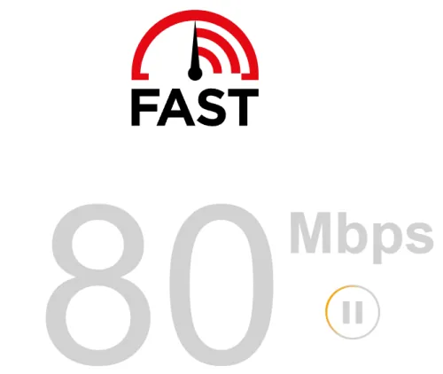 fast com test network speed
