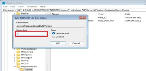 change password less value