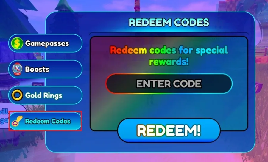 Redeem Sonic Speed Simulator Codes on PC