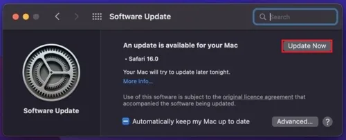 System Settings > Software Update