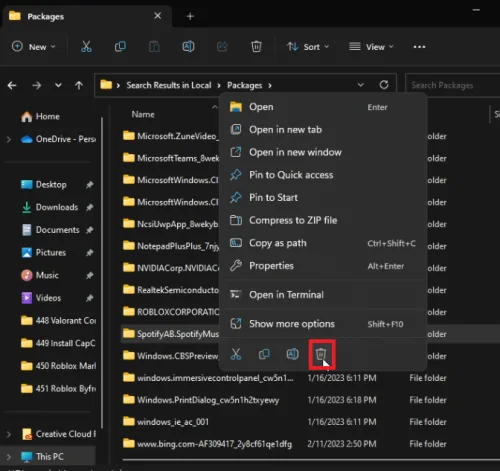 delete your spotify files
