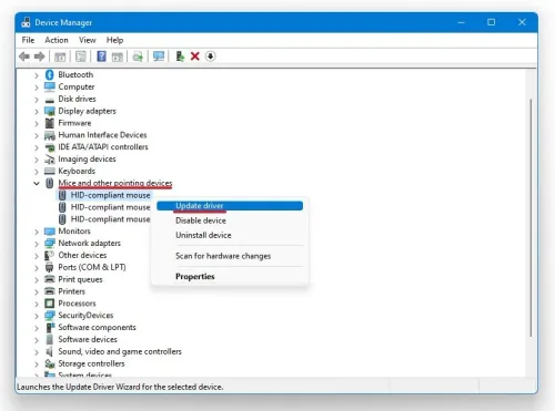 Device Manager > Update Drivers