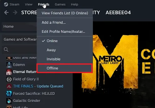 appear offline