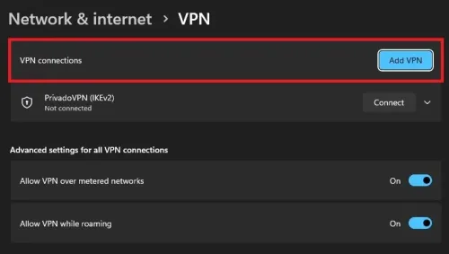 Disable VPN & Proxy Connection