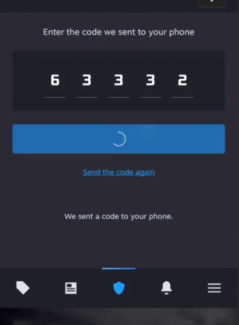 verify steam code